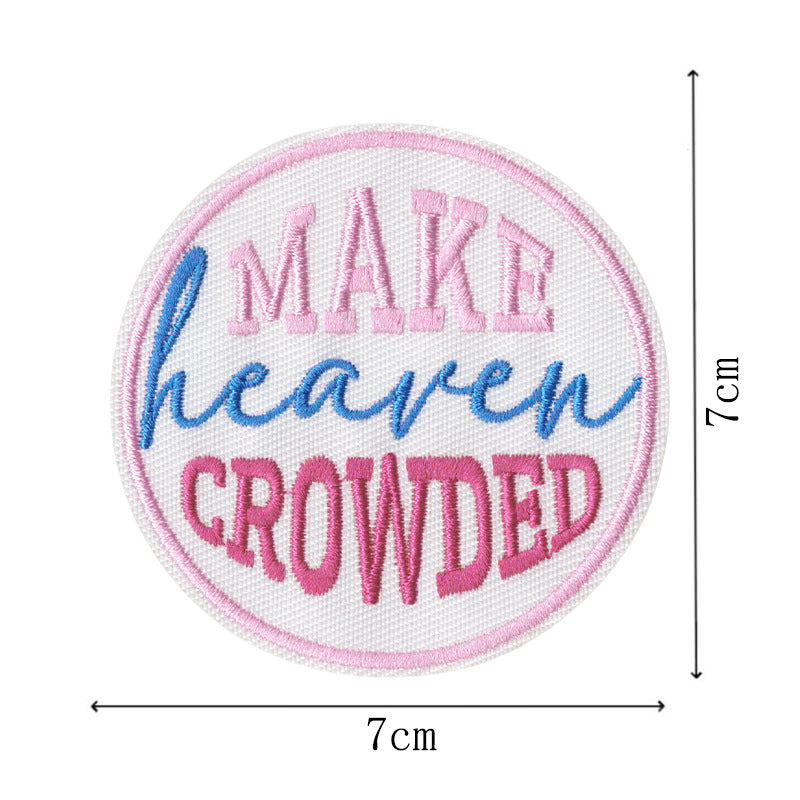 Wholesale Bar theme colorful English letter embroidered patch